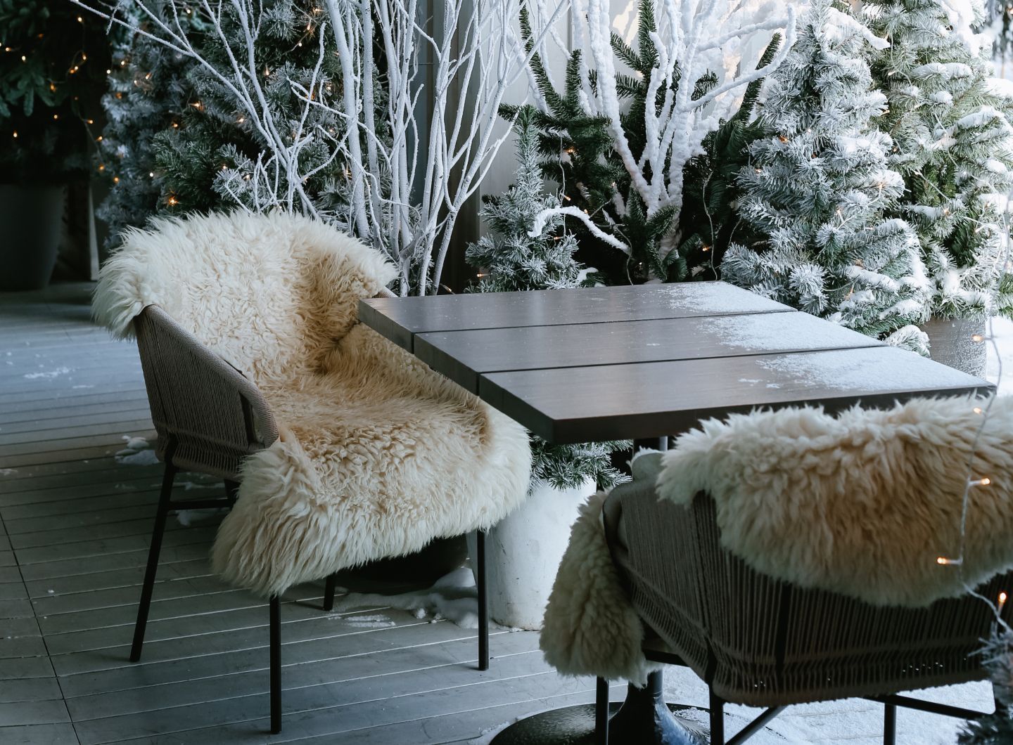 Фото зимнего интерьера ресторана Il Lago